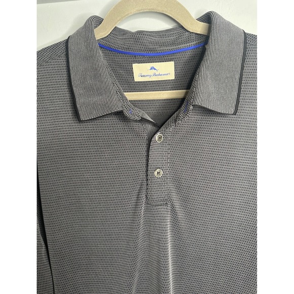 Tommy Bahama Gray Patterned Golf Polo Shirt Mens XXL/TTG Short Sleeve‎ - Picture 5 of 11